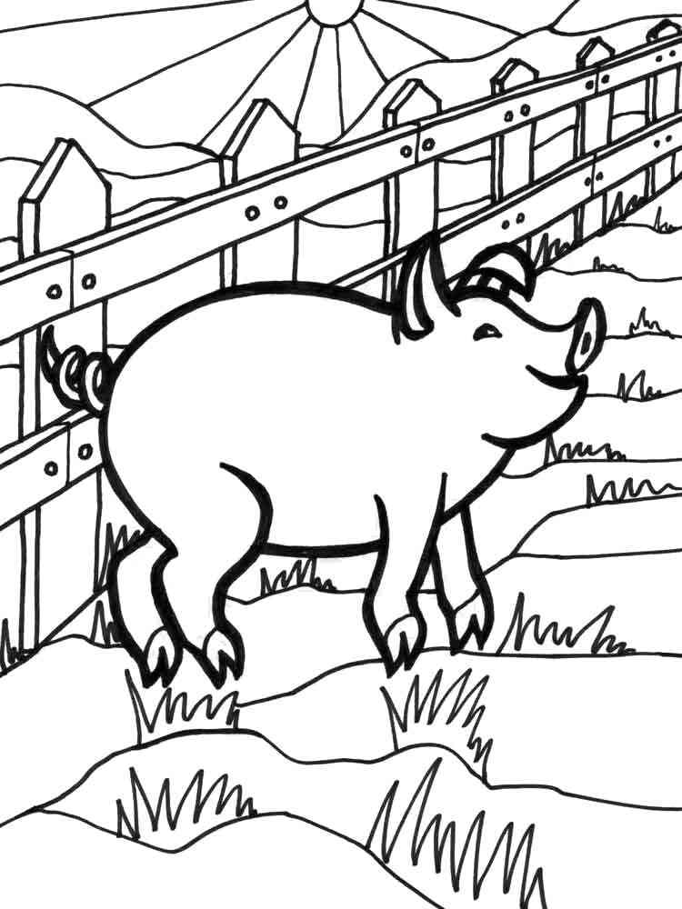 Cochon Gratuit Pour les Enfants coloring page