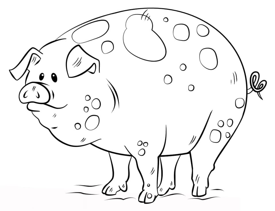 Cochon Gratuit coloring page