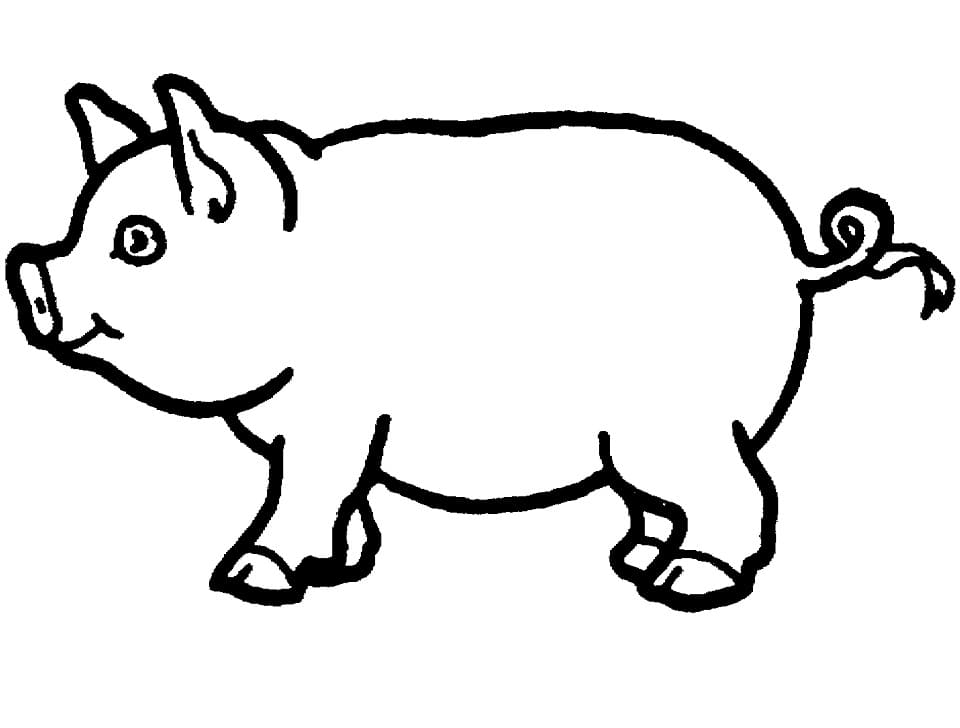 Coloriage Cochon Hilarant