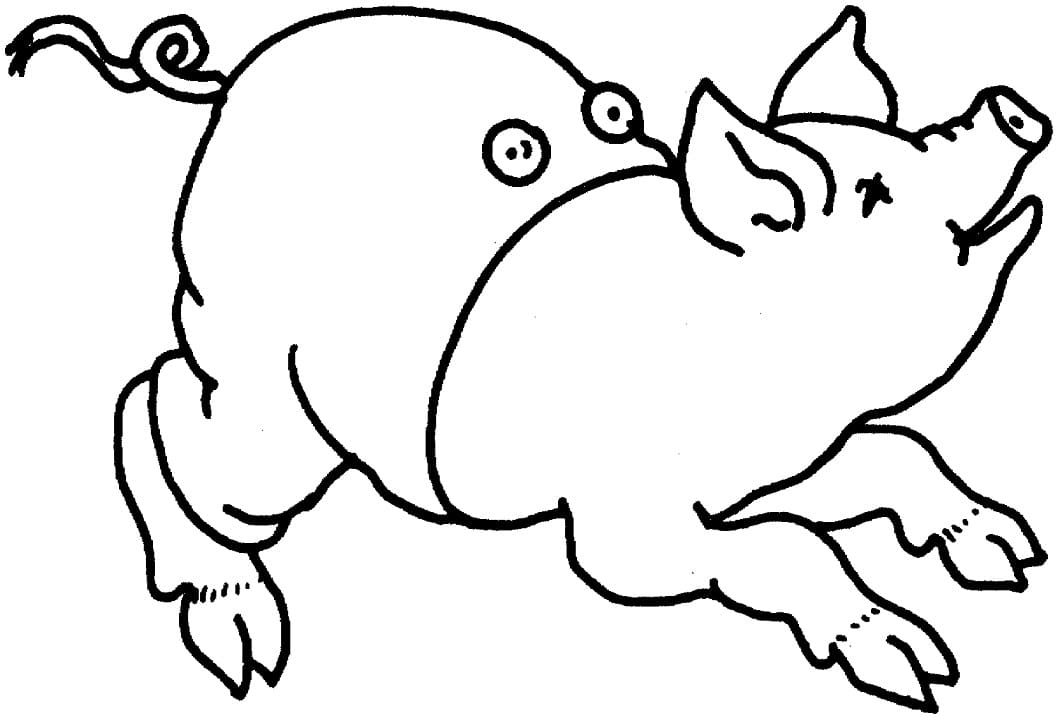 Cochon Porte un Pantalon coloring page
