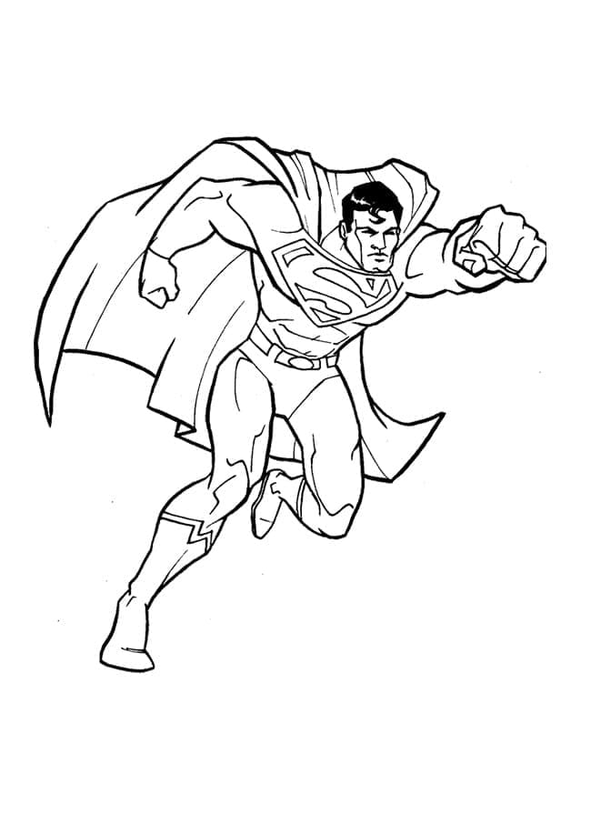 DC Comic Superman coloring page