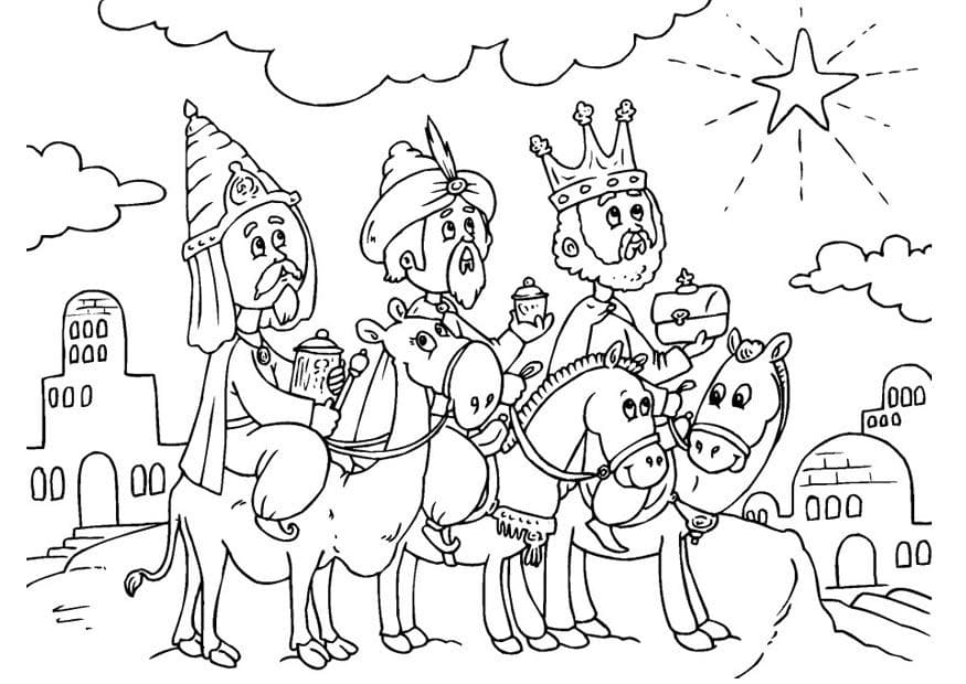 Des Rois Mages coloring page