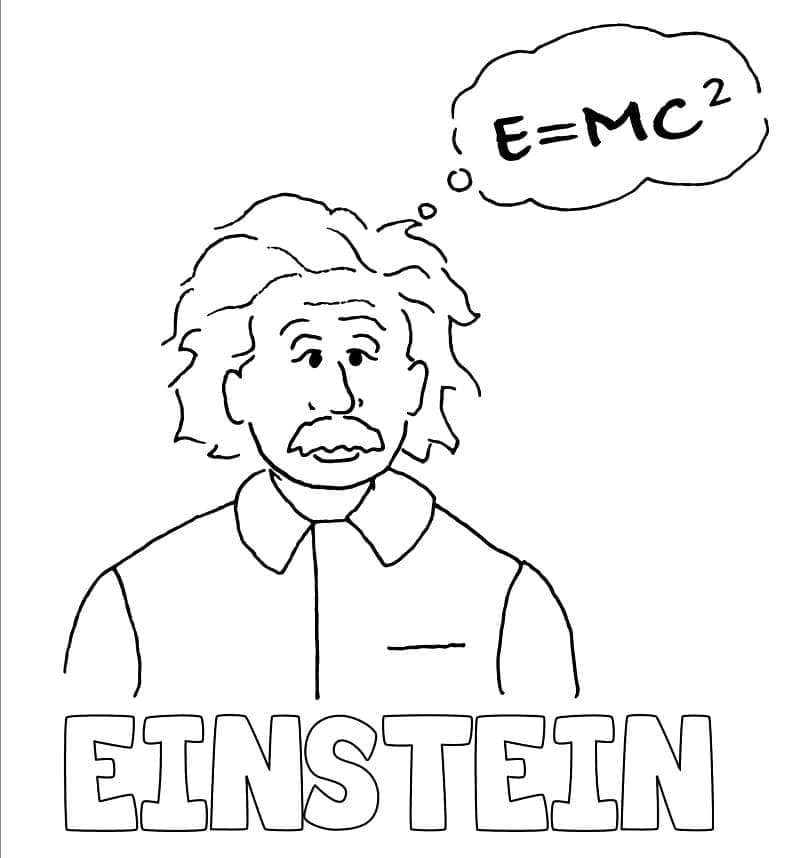 Coloriage Dessin de Albert Einstein