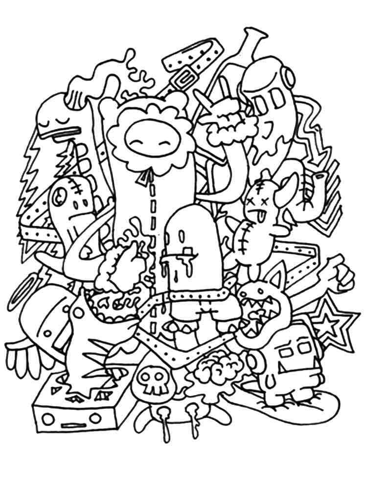 Dessin de Doodle Art coloring page