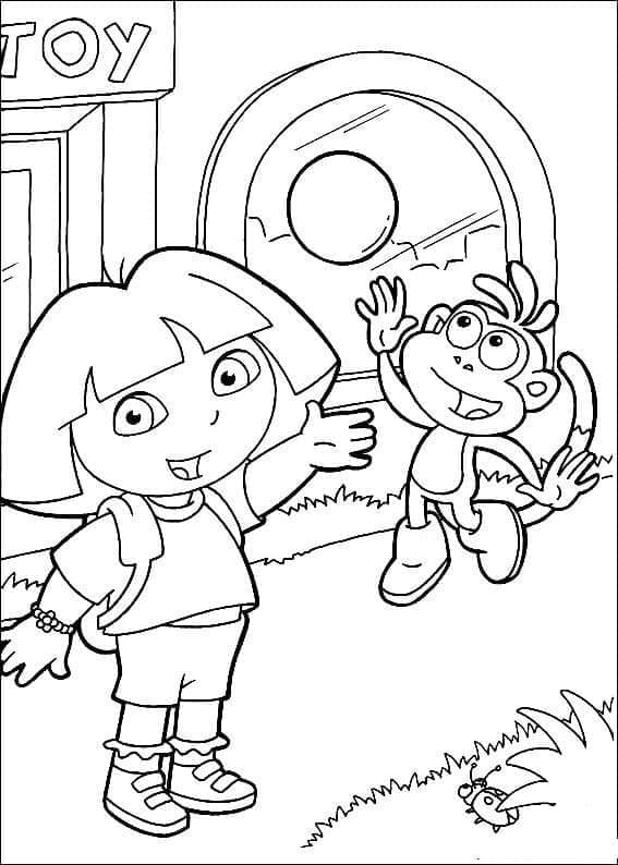Dessin de Dora l’Exploratrice coloring page