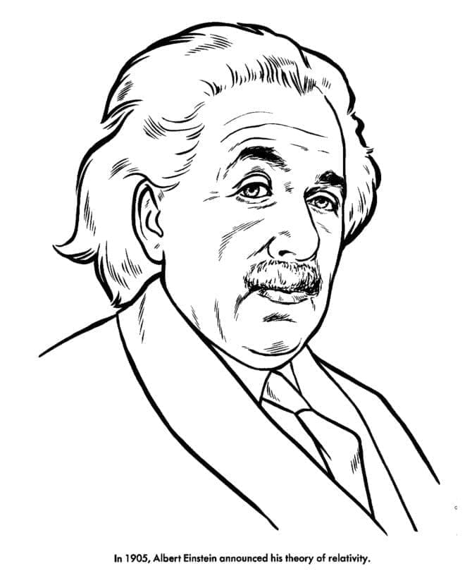 Coloriage Dessin de Einstein