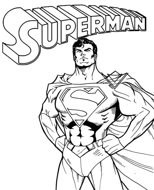Dessin de Superman Gratuit coloring page