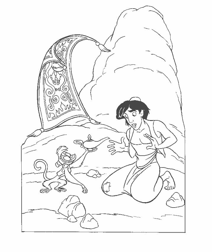 Dessin Gratuit de Aladdin coloring page