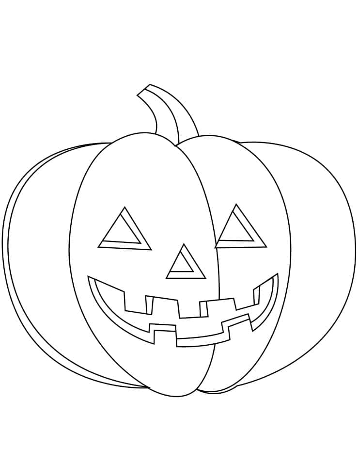 Dessin Gratuit de Citrouille d’Halloween coloring page