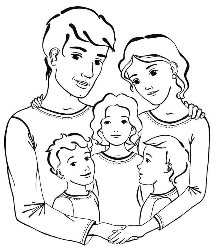 Dessin Gratuit de Famille coloring page