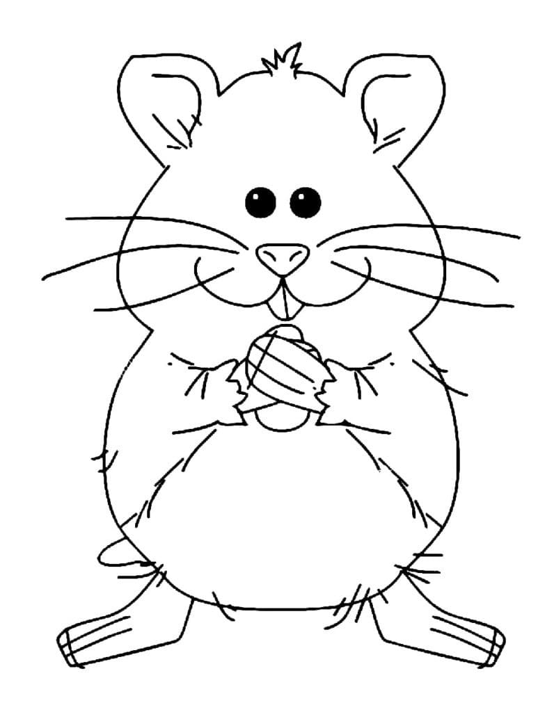 Coloriage Dessin Gratuit de Hamster - télécharger et imprimer gratuit