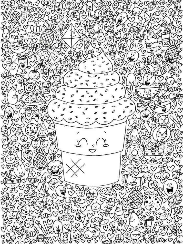 Doodle Art Bonbons coloring page