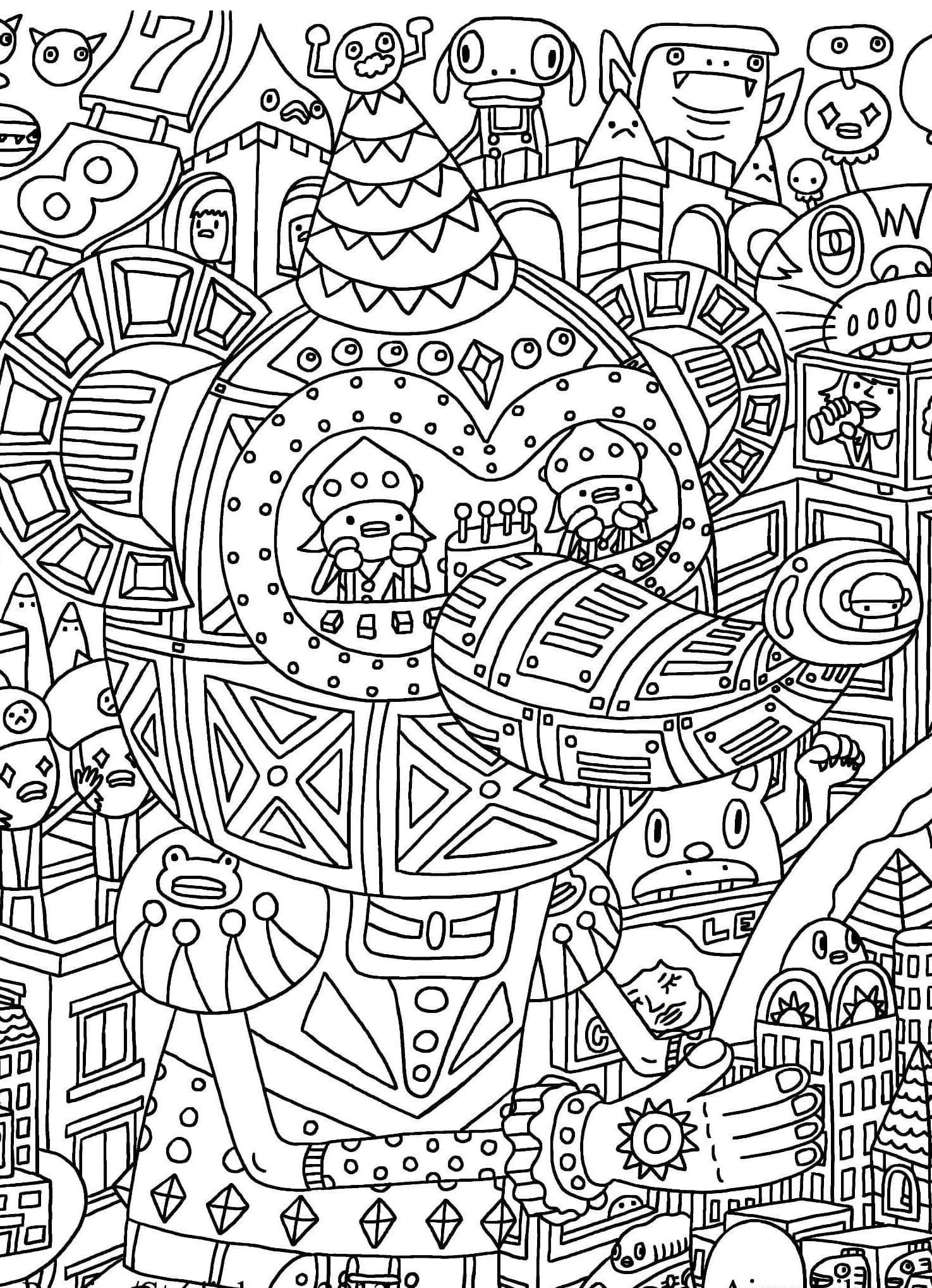 Doodle Art Complexe coloring page