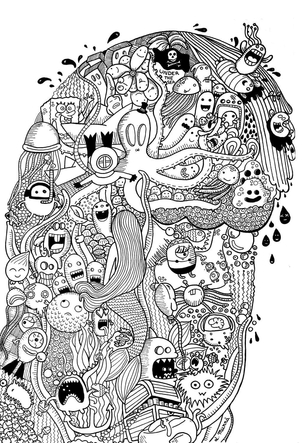 Doodle Complexe coloring page