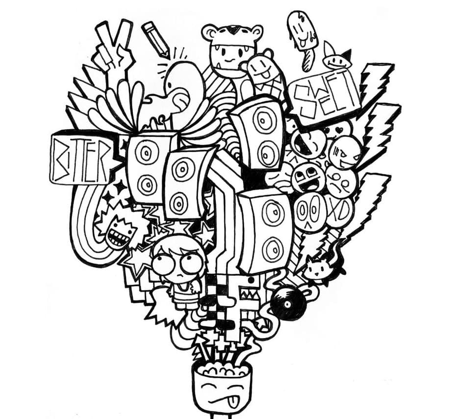 Doodle Facile coloring page