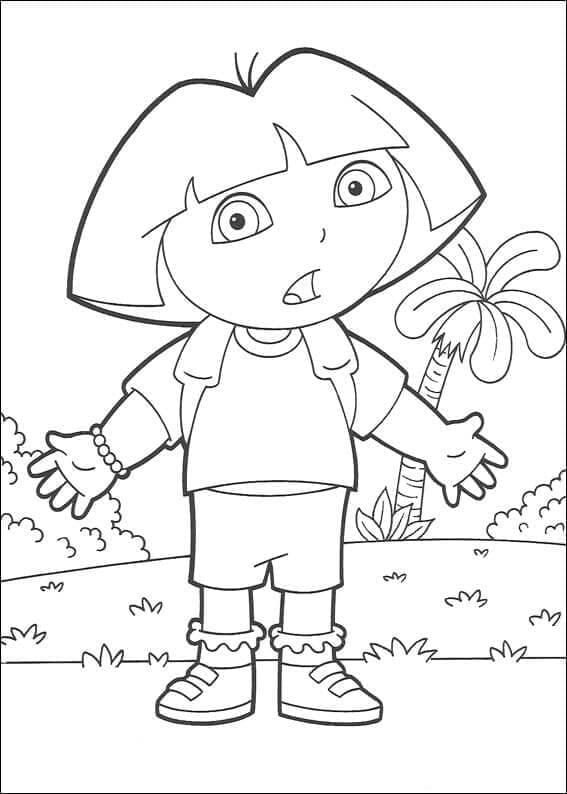 Dora Confuse coloring page