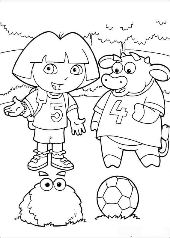 Dora et Totor coloring page