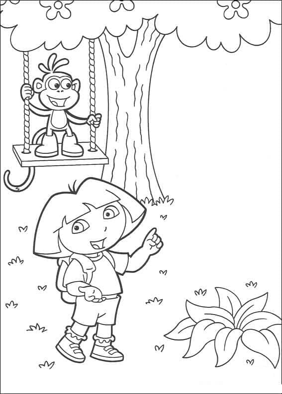 Coloriage Dora Pour les Enfants