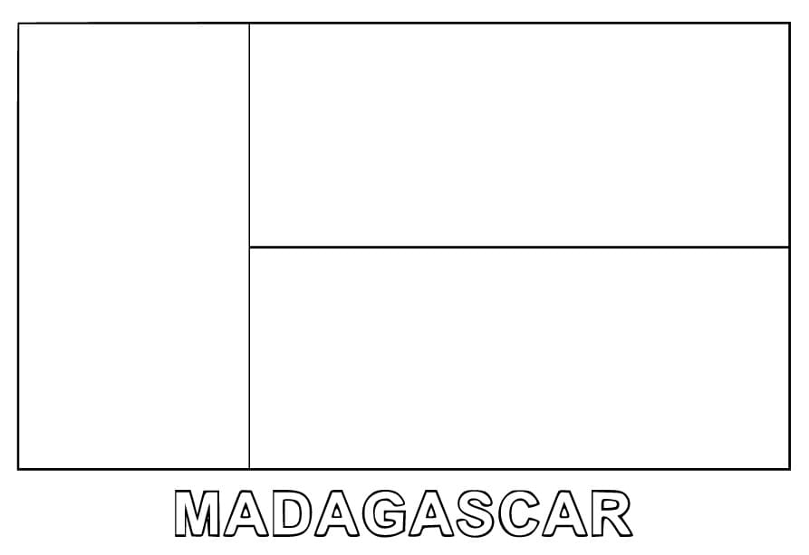Drapeau de Madagascar coloring page