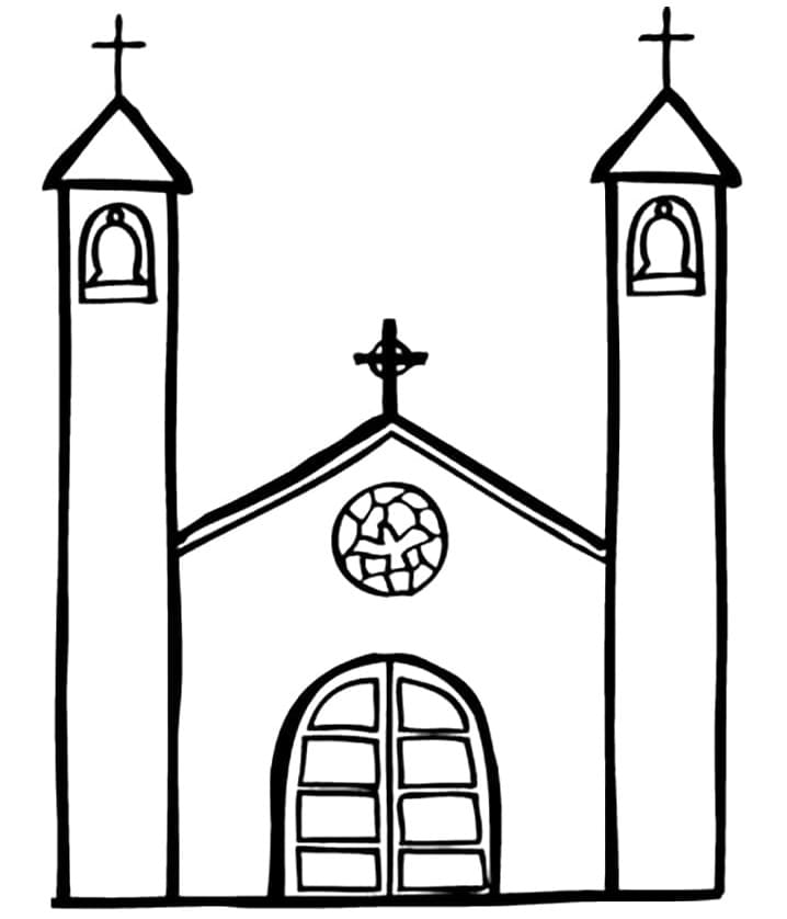 Coloriage Église Orthodoxe