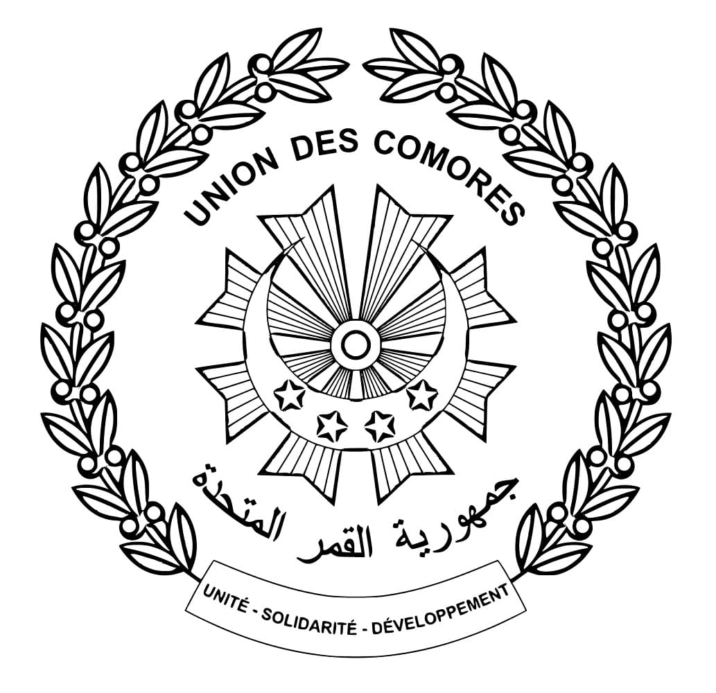 Coloriage Emblème des Comores