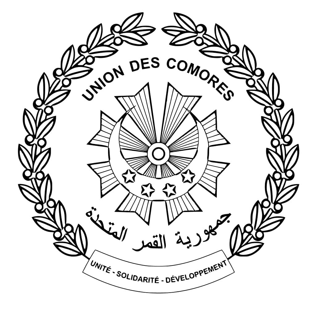 Emblème des Comores coloring page