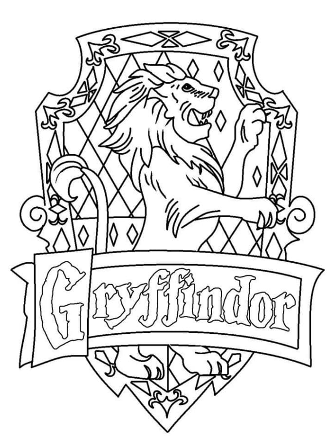 Coloriage Emblème Gryffondor