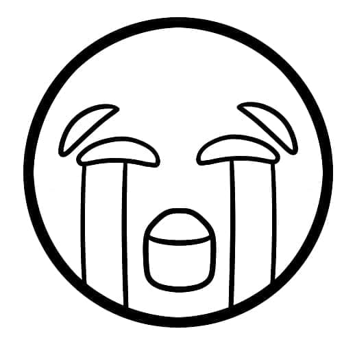 Emoji Visage Pleurant à Pleine Larme coloring page