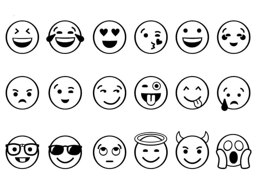 Coloriage Emojis Gratuits Pour les Enfants
