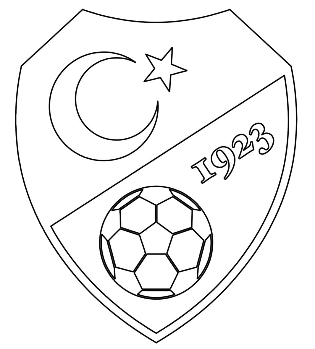 Coloriage Équipe de Turquie de Football