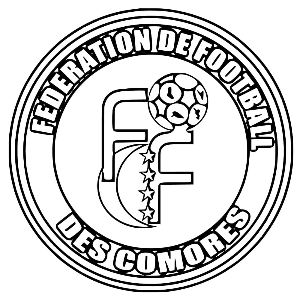 Équipe des Comores de Football coloring page