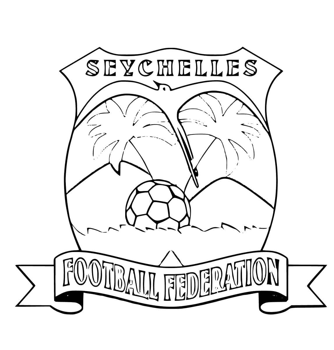 Coloriage Équipe des Seychelles de Football