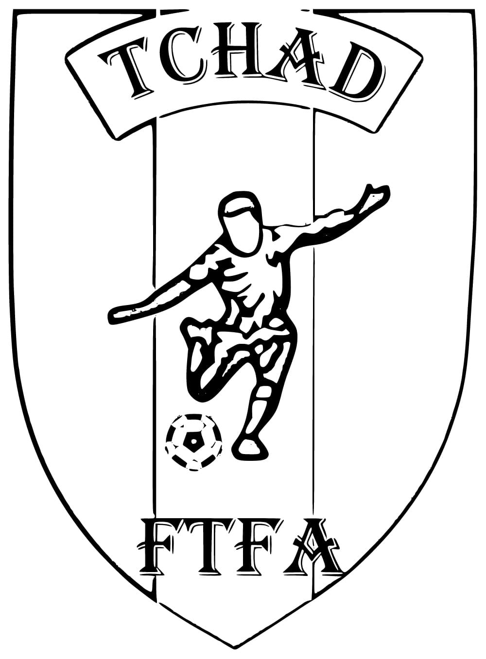 Équipe du Tchad de Football coloring page