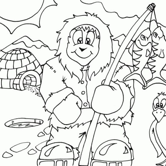 Esquimau Gratuit coloring page