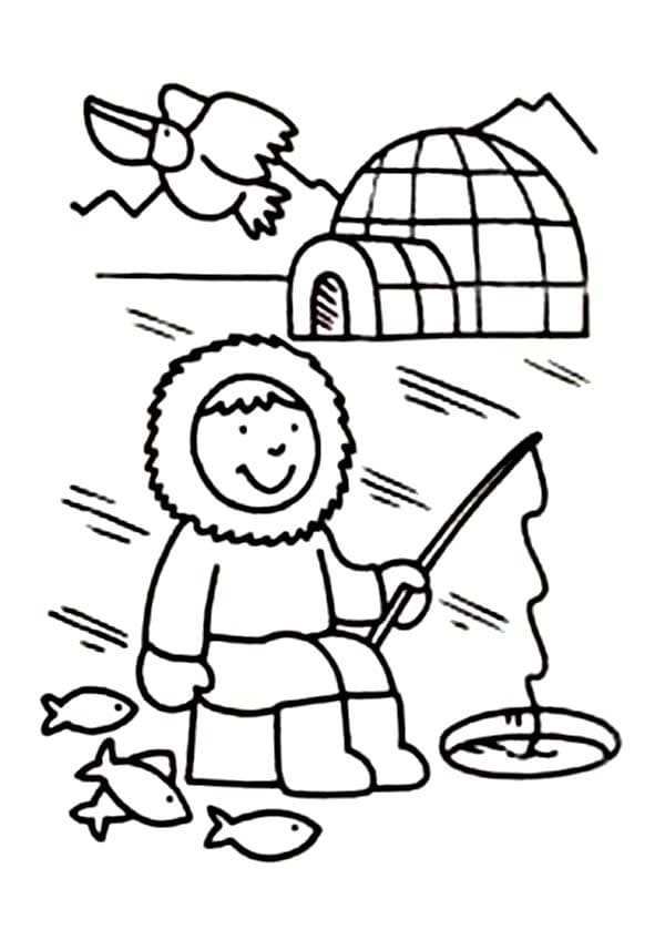 Esquimau Pour les Enfants coloring page