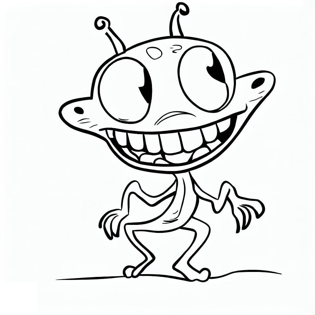 Extraterrestre Drôle coloring page