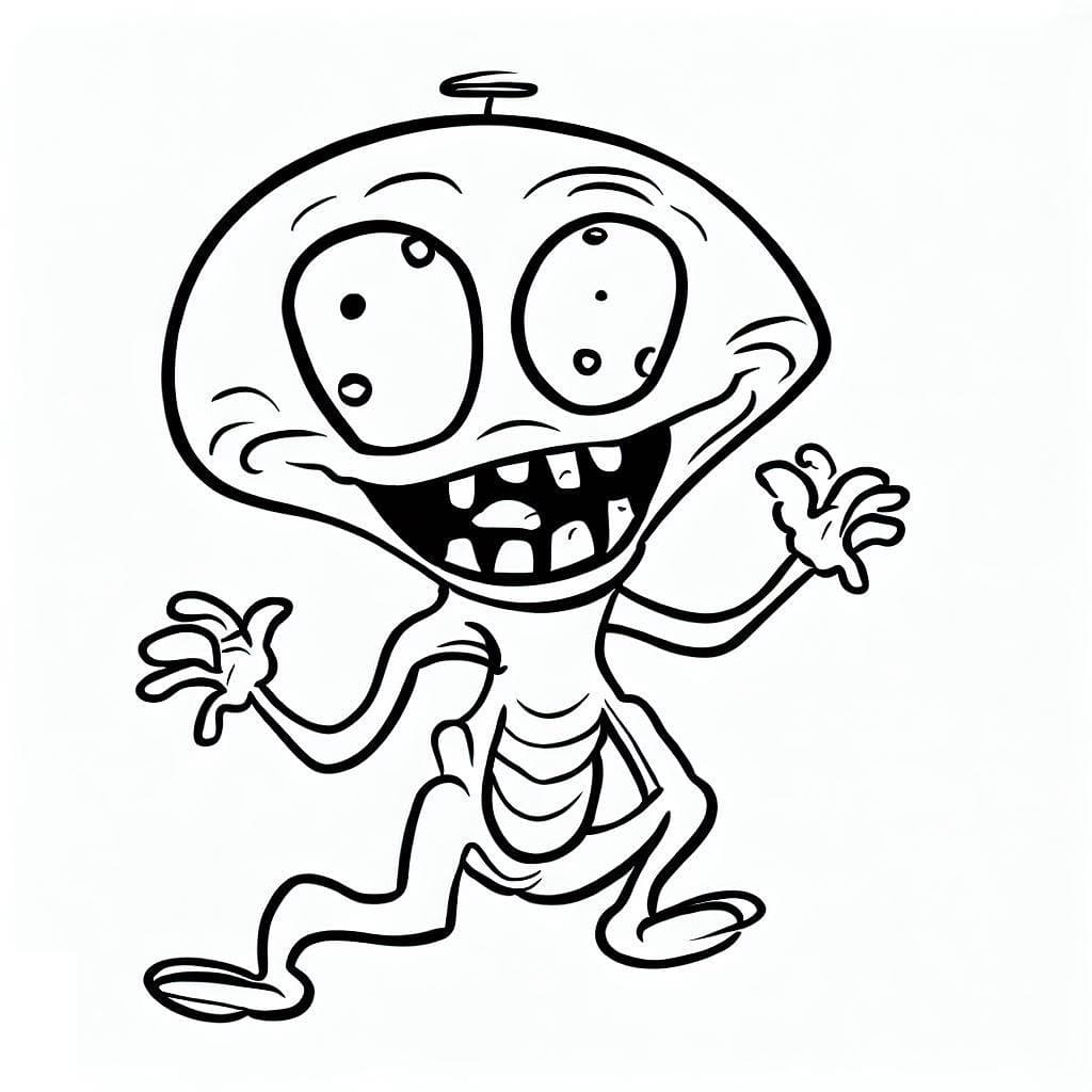 Extraterrestre Fou coloring page