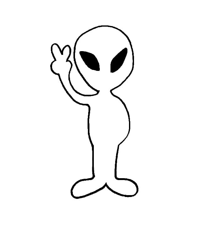 Extraterrestre Simple coloring page