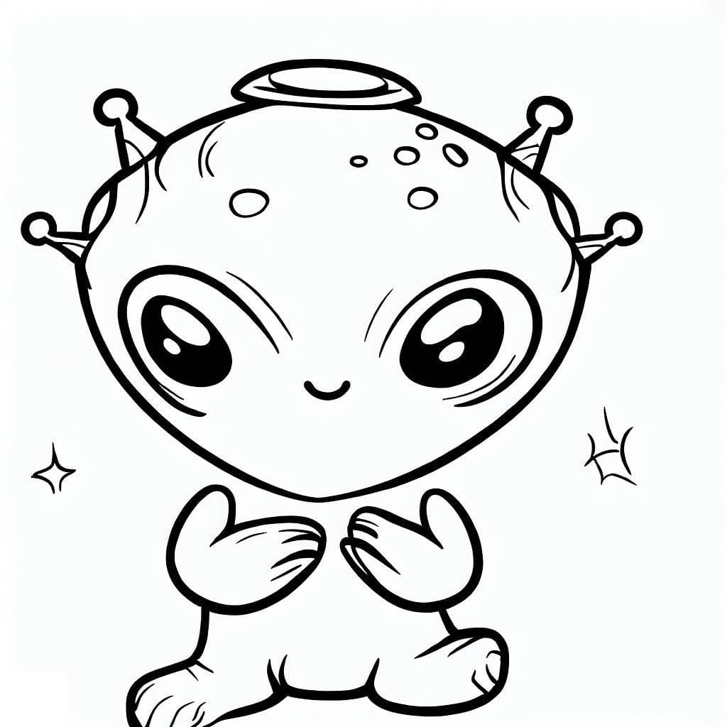 Extraterrestre très Mignon coloring page