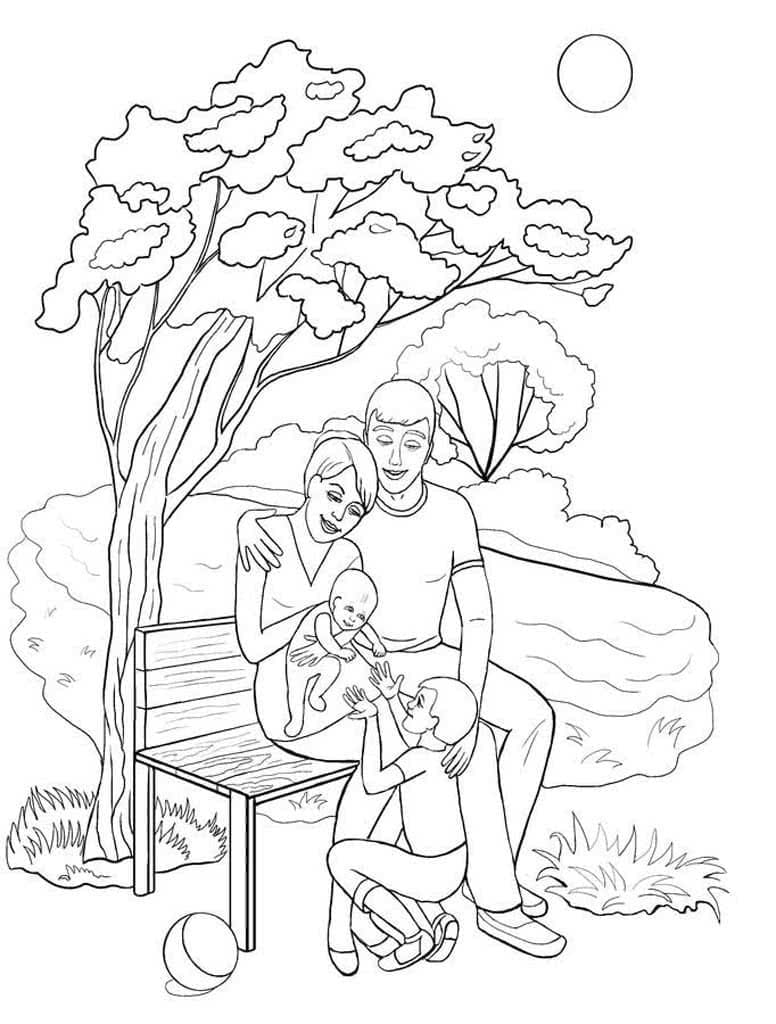 Famille 1 coloring page