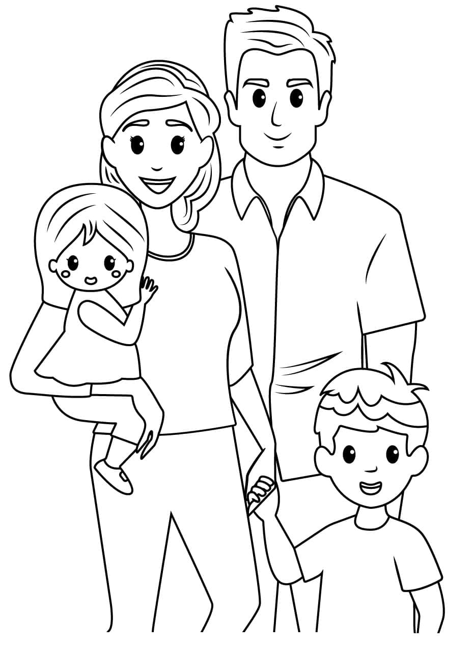 Famille 10 coloring page