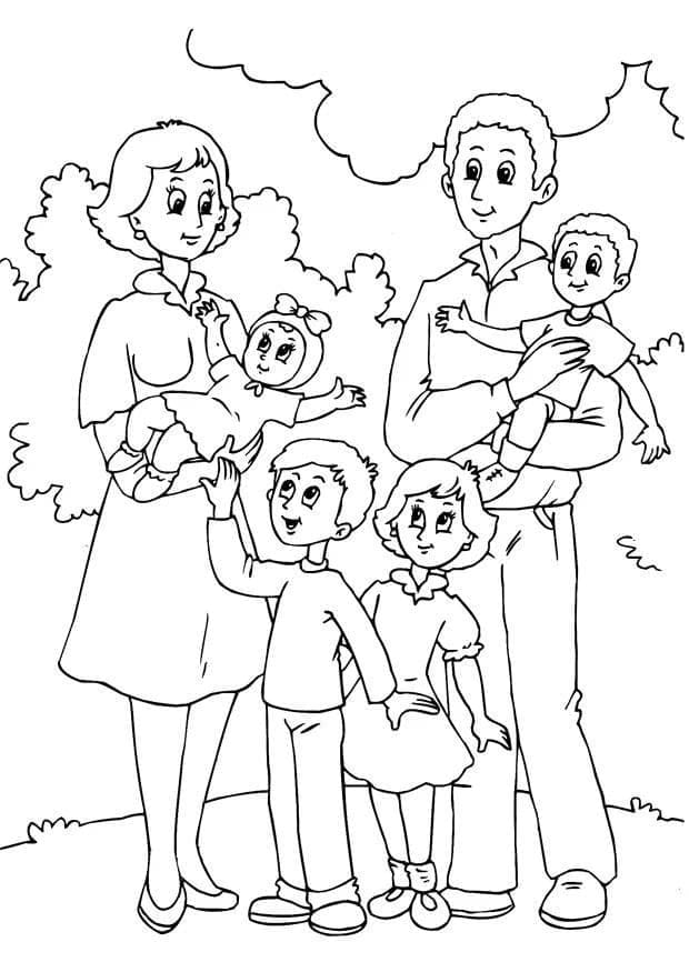 Famille 11 coloring page