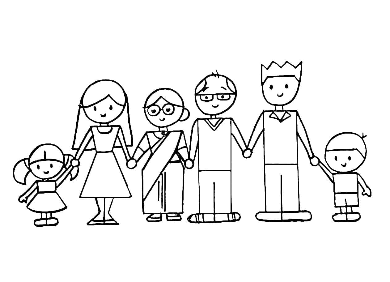 Coloriage Famille 7