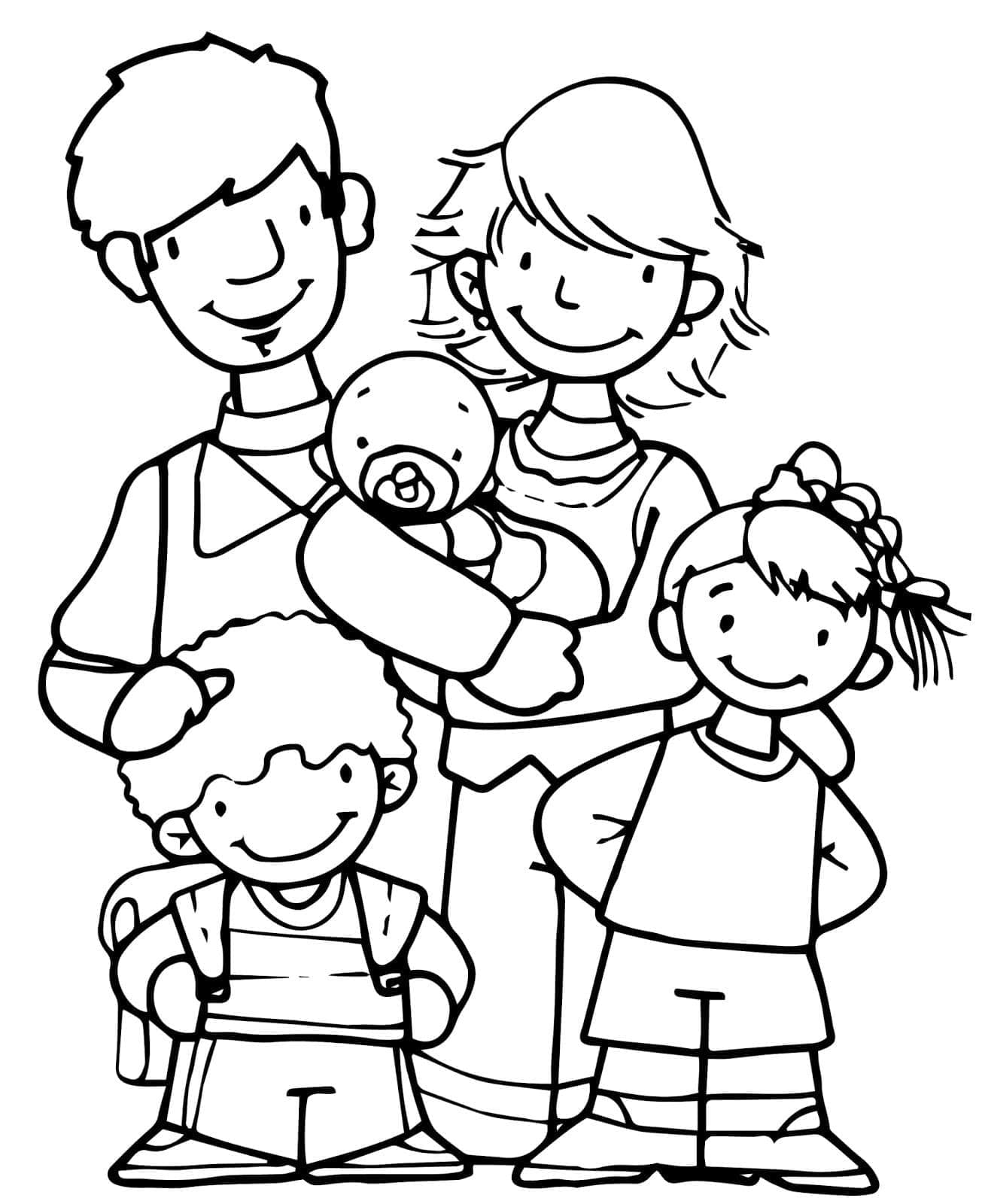 Coloriage Famille 8