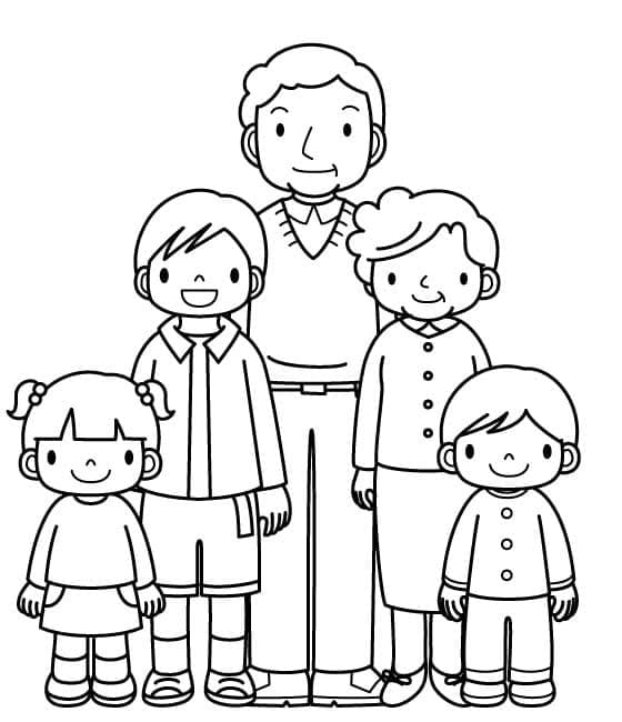 Coloriage Famille 9