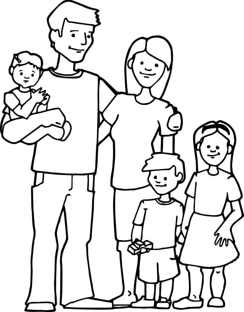 Famille Confortable coloring page