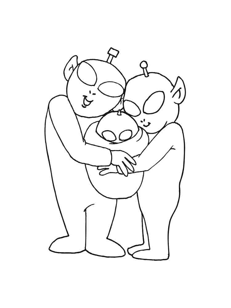 Famille Extraterrestre coloring page