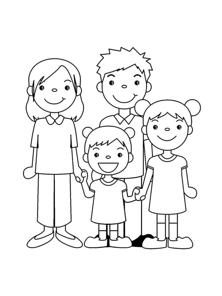 Famille Heureuse coloring page
