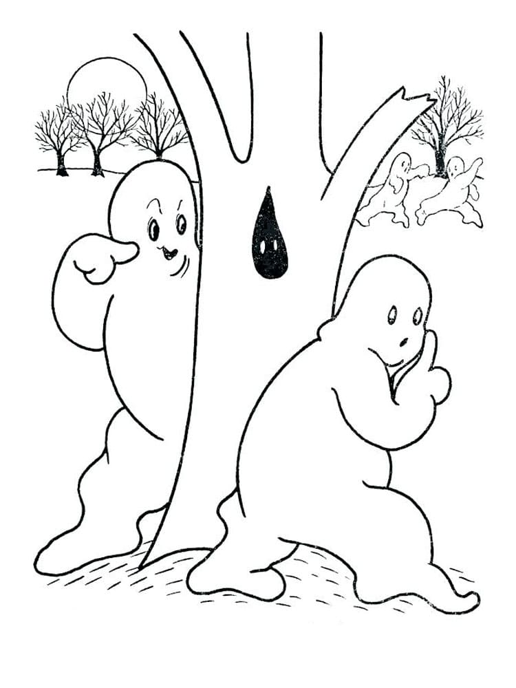 Fantômes Drôles coloring page