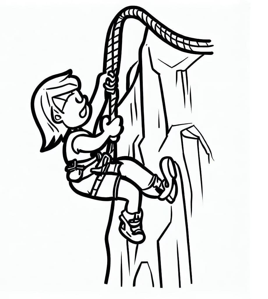 Fille d’Escalade coloring page